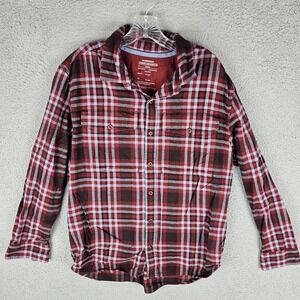 REI Co-Op Flannel Shirt Mens Medium Multi Plaid Long Sleeve Collared Button-Up
